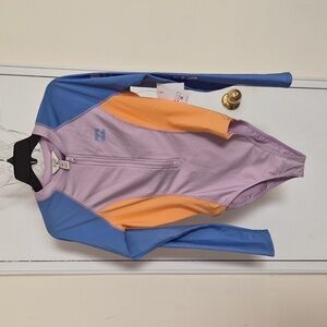 Kids Billabong Swimsuit Rashguard Lavender Blue Orange Size L